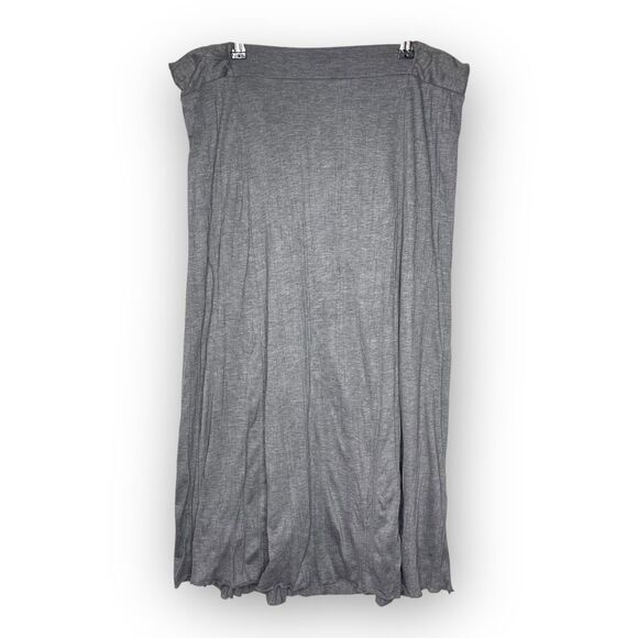 Pure J. Jill Gray Pull On Flowy Stretch Long Skirt Women’s Size Medium - Picture 1 of 10